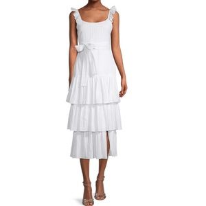 LIKELY Charlotte Midi Dress White